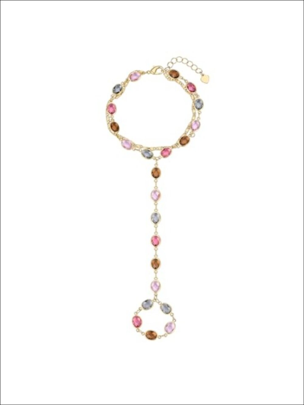 14K Gold Plated Hand Chain Bracelet Set Waterproof Adjustable